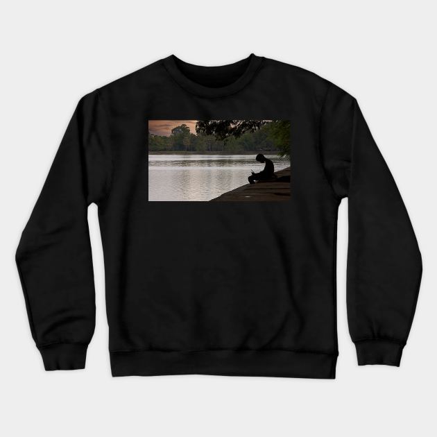 Boy in Silhouette Crewneck Sweatshirt by Memories4you